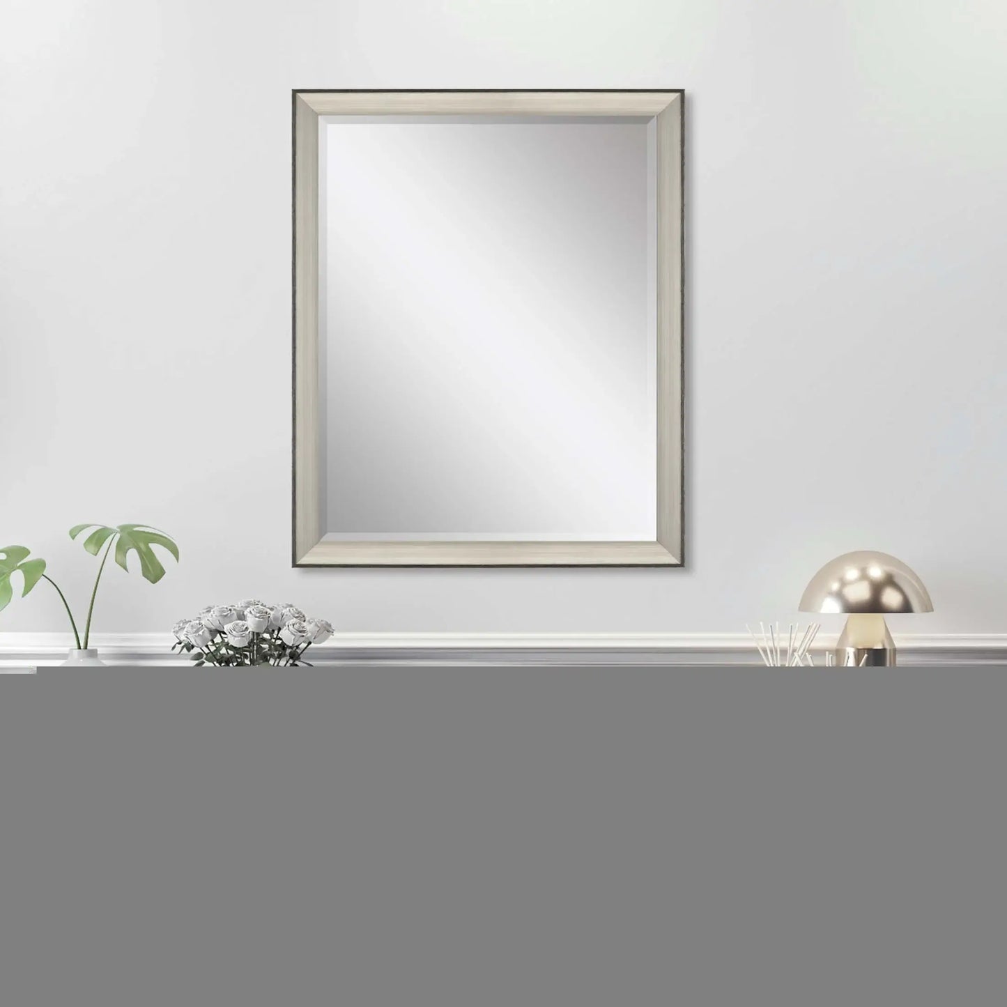 44" Silver Framed Accent Mirror - Homeroots - Flyclothing LLC