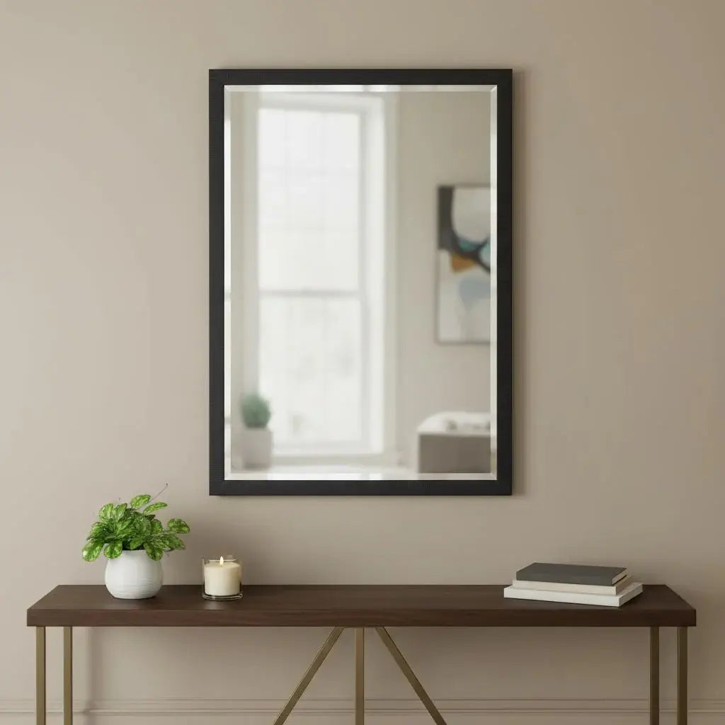 31" Black Framed Accent Mirror - Homeroots - Flyclothing LLC