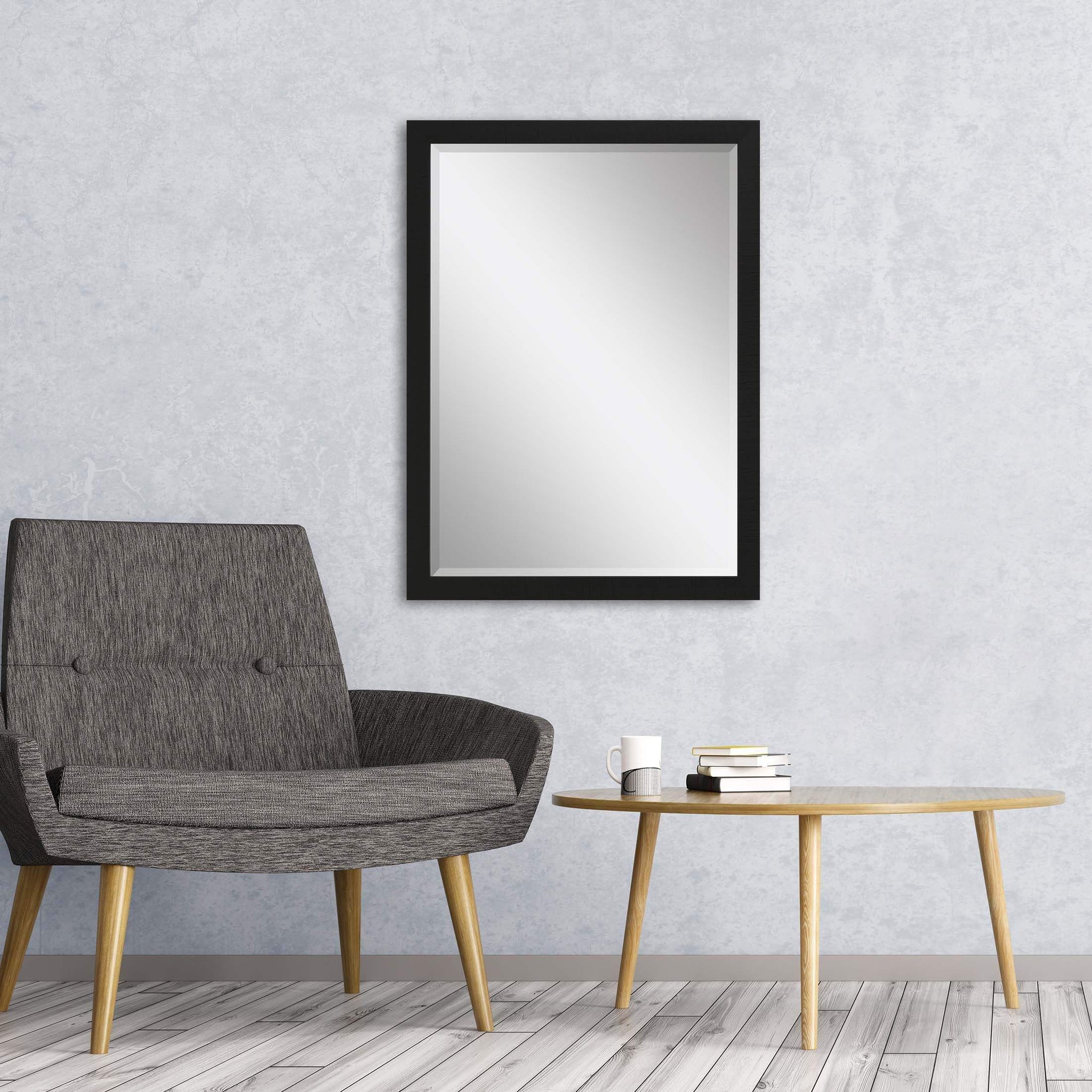 39" Black Framed Accent Mirror - Homeroots - Flyclothing LLC