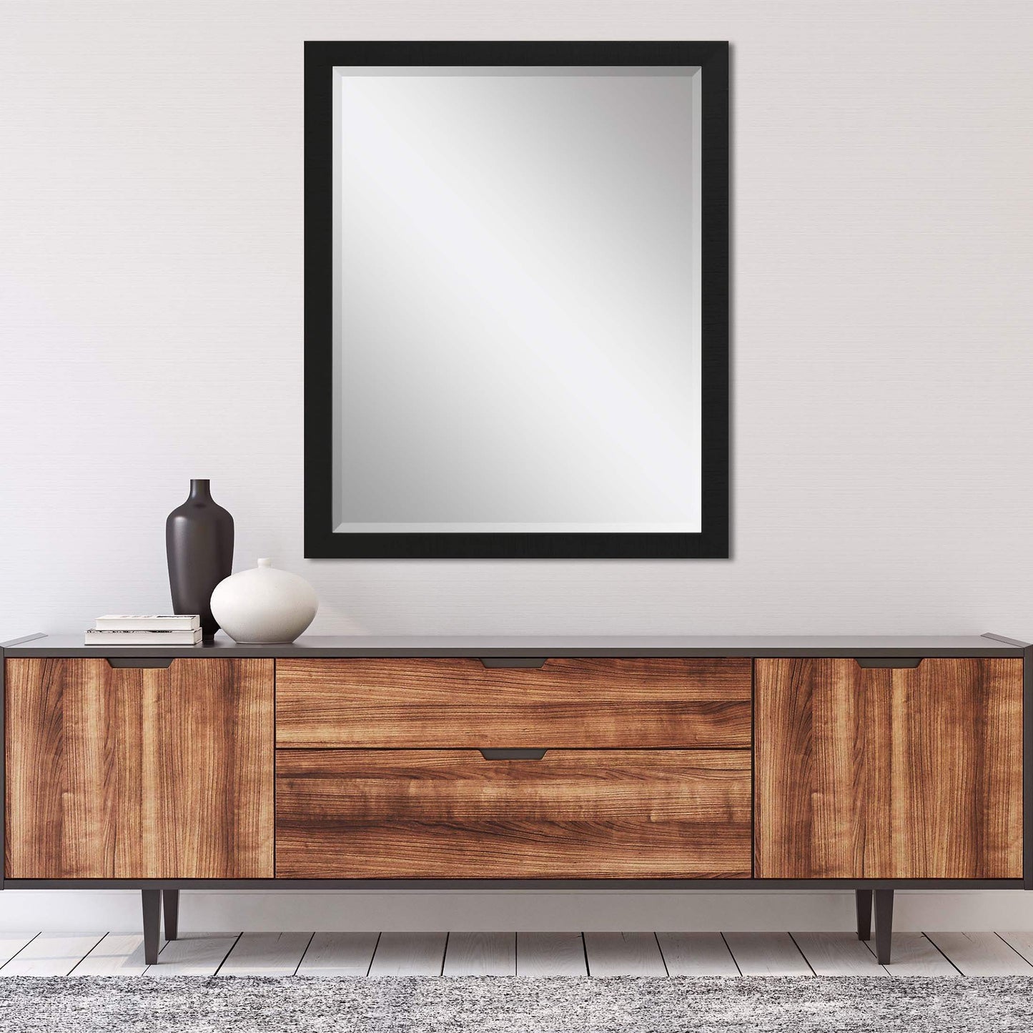 43" Black Framed Accent Mirror - Homeroots - Flyclothing LLC