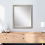 33" Silver Solid Wood Framed Accent Mirror - Homeroots - Flyclothing LLC