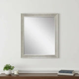 33" Silver Solid Wood Framed Accent Mirror - Homeroots - Flyclothing LLC
