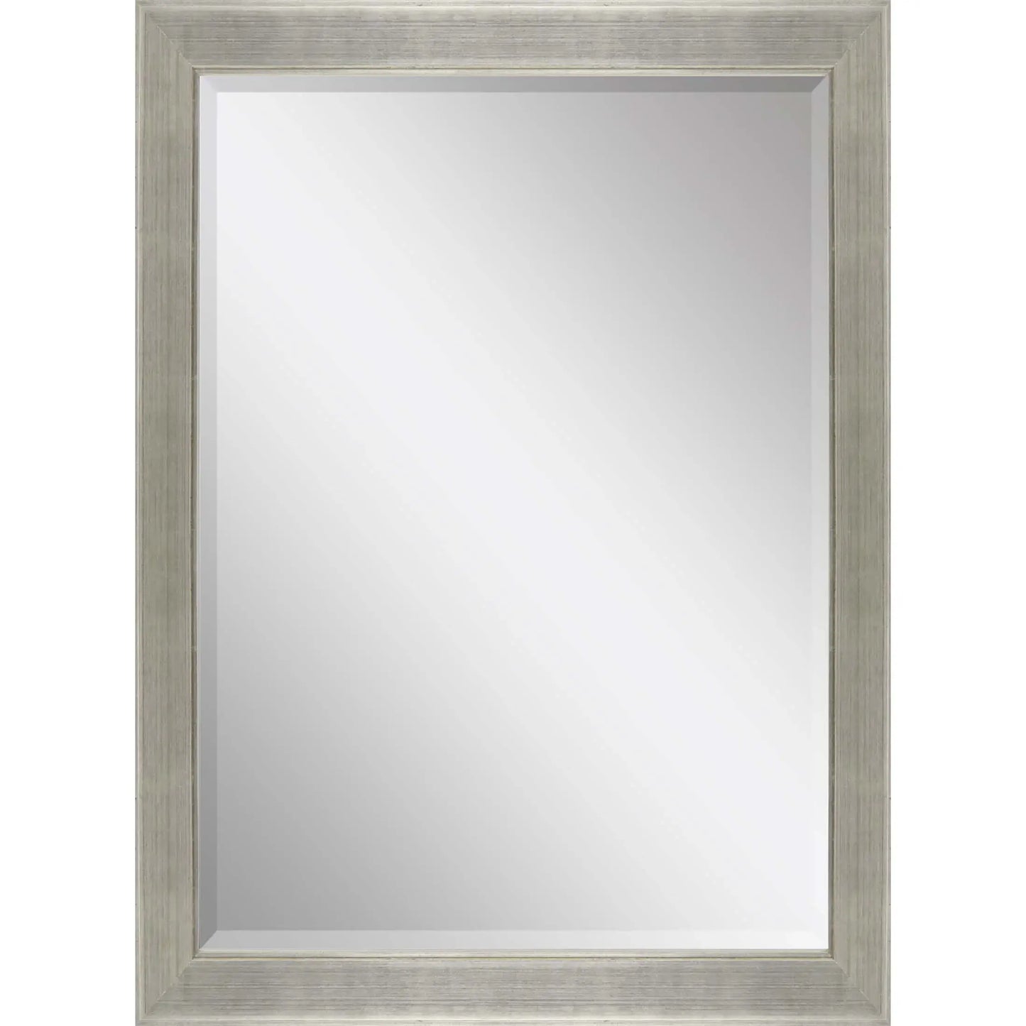 41" Silver Solid Wood Framed Accent Mirror - Homeroots - Flyclothing LLC