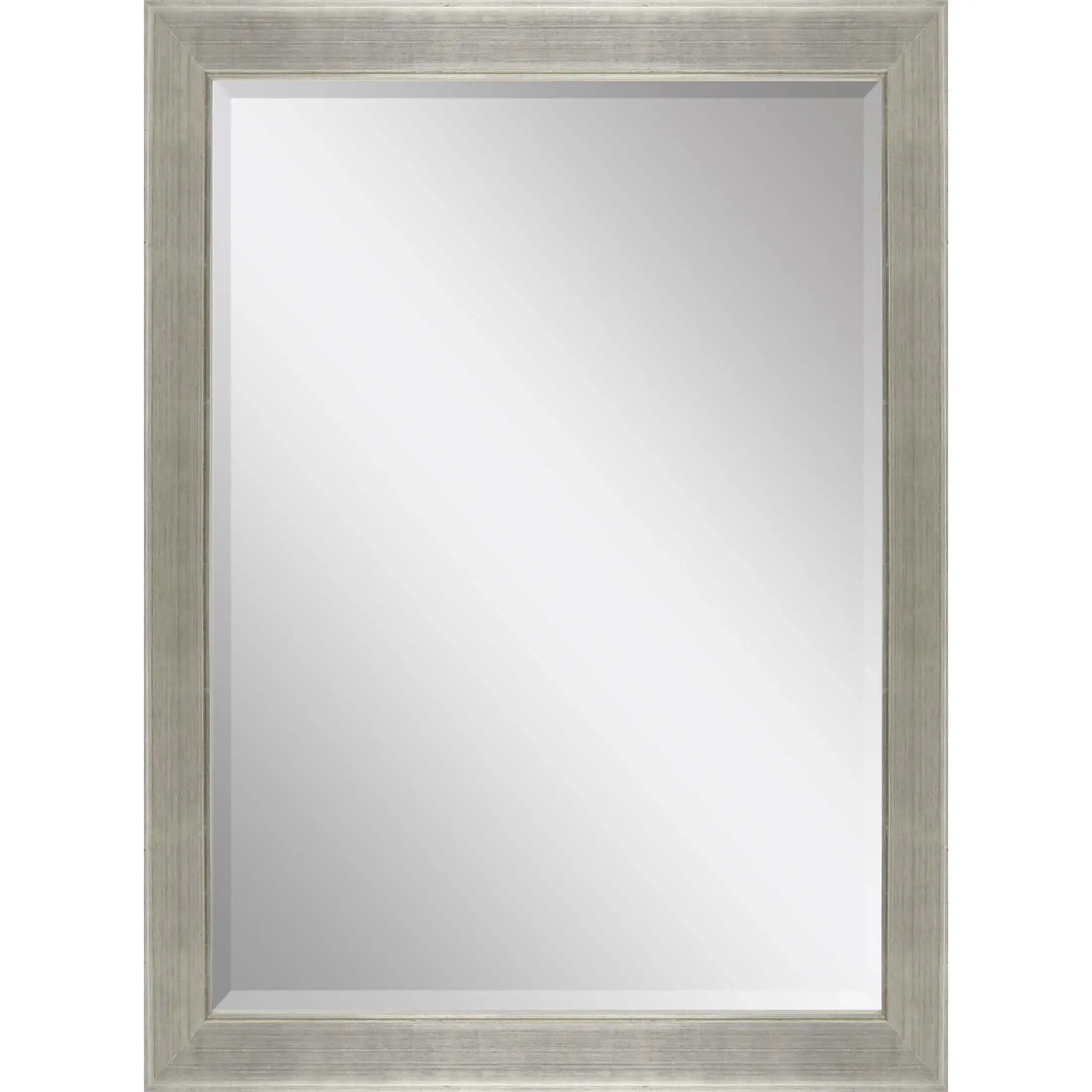 41" Silver Solid Wood Framed Accent Mirror - Homeroots - Flyclothing LLC