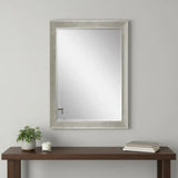 41" Silver Solid Wood Framed Accent Mirror - Homeroots - Flyclothing LLC