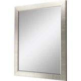 45" Silver Solid Wood Framed Accent Mirror - Homeroots - Flyclothing LLC