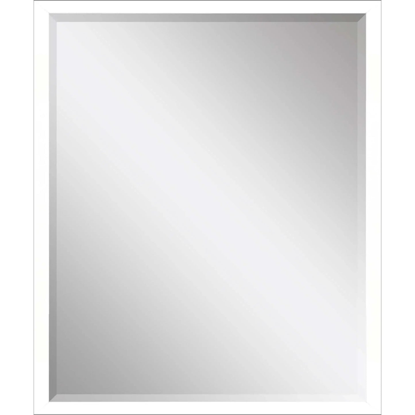 30" White Solid Wood Framed Accent Mirror - Homeroots - Flyclothing LLC