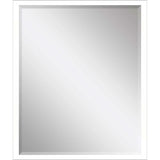 30" White Solid Wood Framed Accent Mirror - Homeroots - Flyclothing LLC