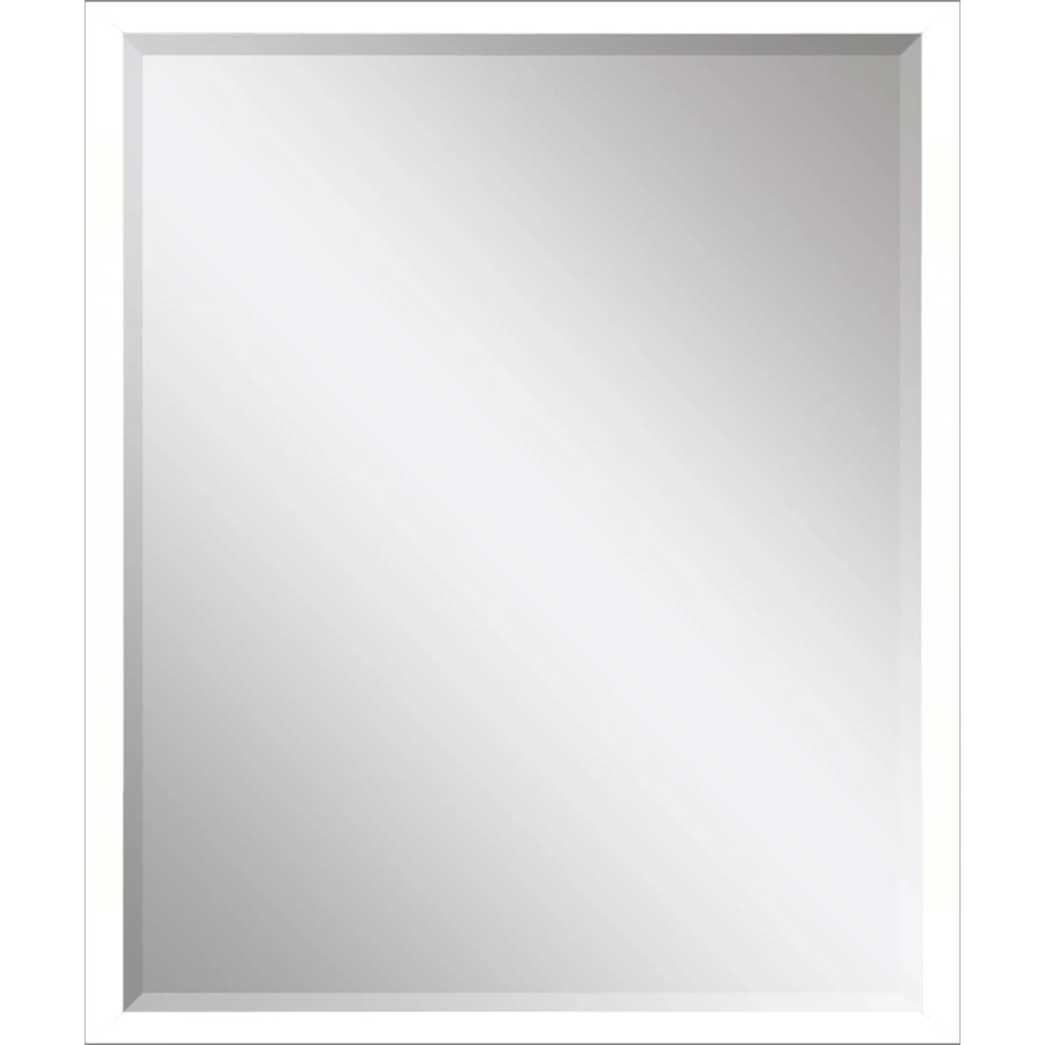 30" White Solid Wood Framed Accent Mirror - Homeroots - Flyclothing LLC