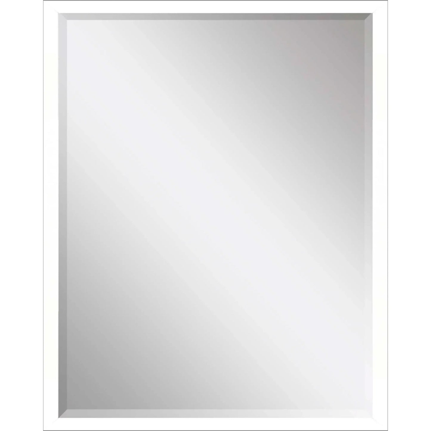 38" White Solid Wood Framed Accent Mirror - Homeroots - Flyclothing LLC