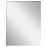 38" White Solid Wood Framed Accent Mirror - Homeroots - Flyclothing LLC