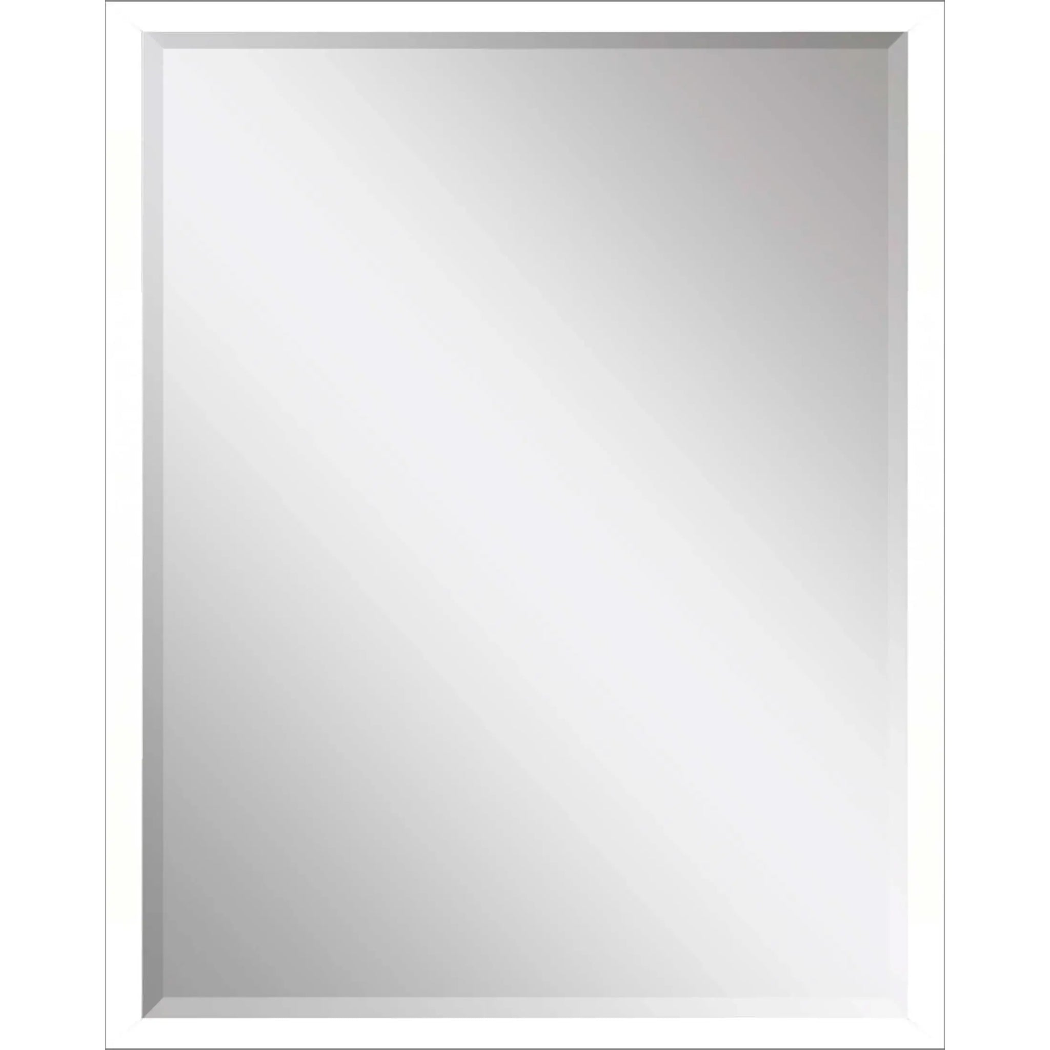 38" White Solid Wood Framed Accent Mirror - Homeroots - Flyclothing LLC