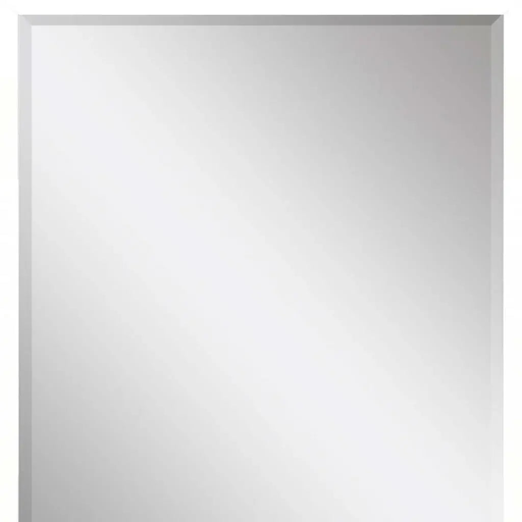 38" White Solid Wood Framed Accent Mirror - Homeroots - Flyclothing LLC