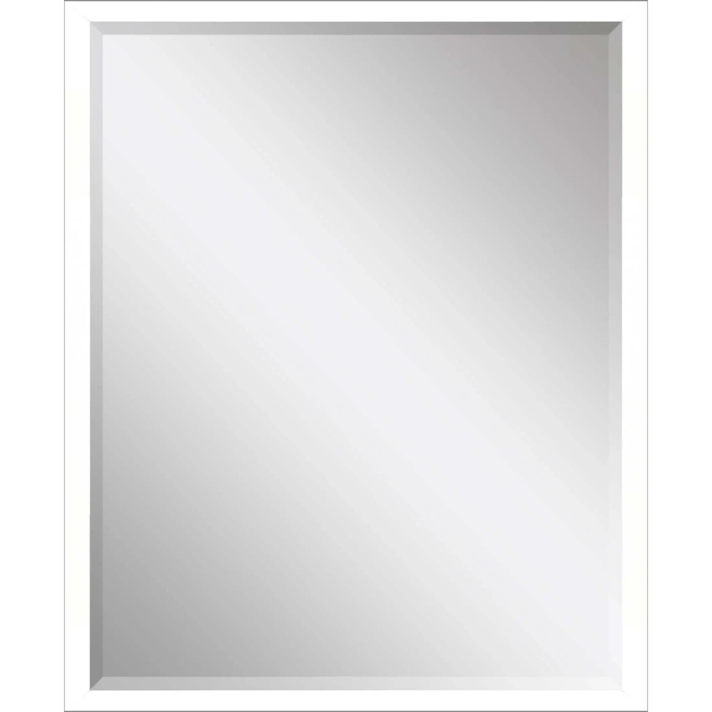 42" White Solid Wood Framed Accent Mirror - Homeroots - Flyclothing LLC