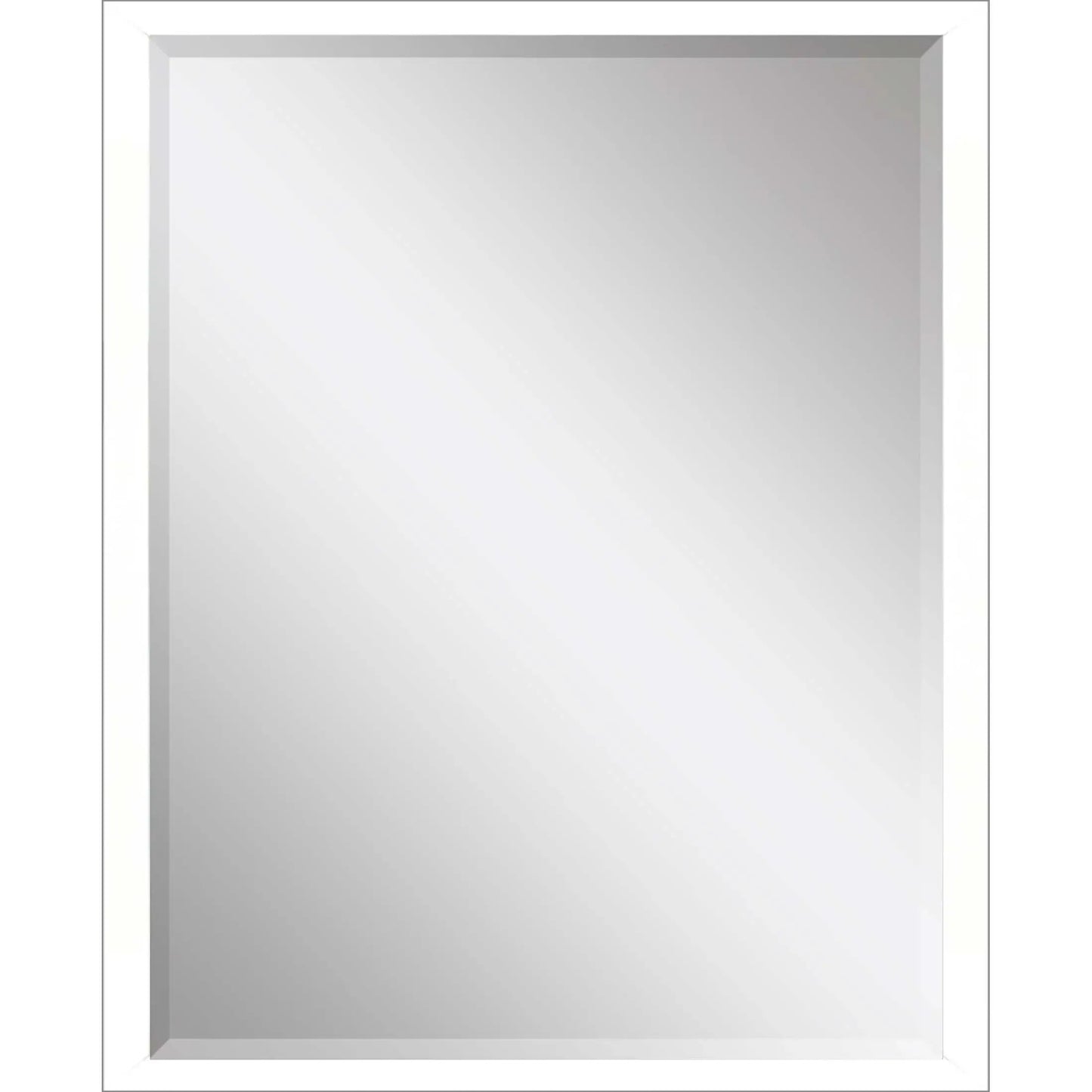 50" White Solid Wood Framed Accent Mirror - Homeroots - Flyclothing LLC