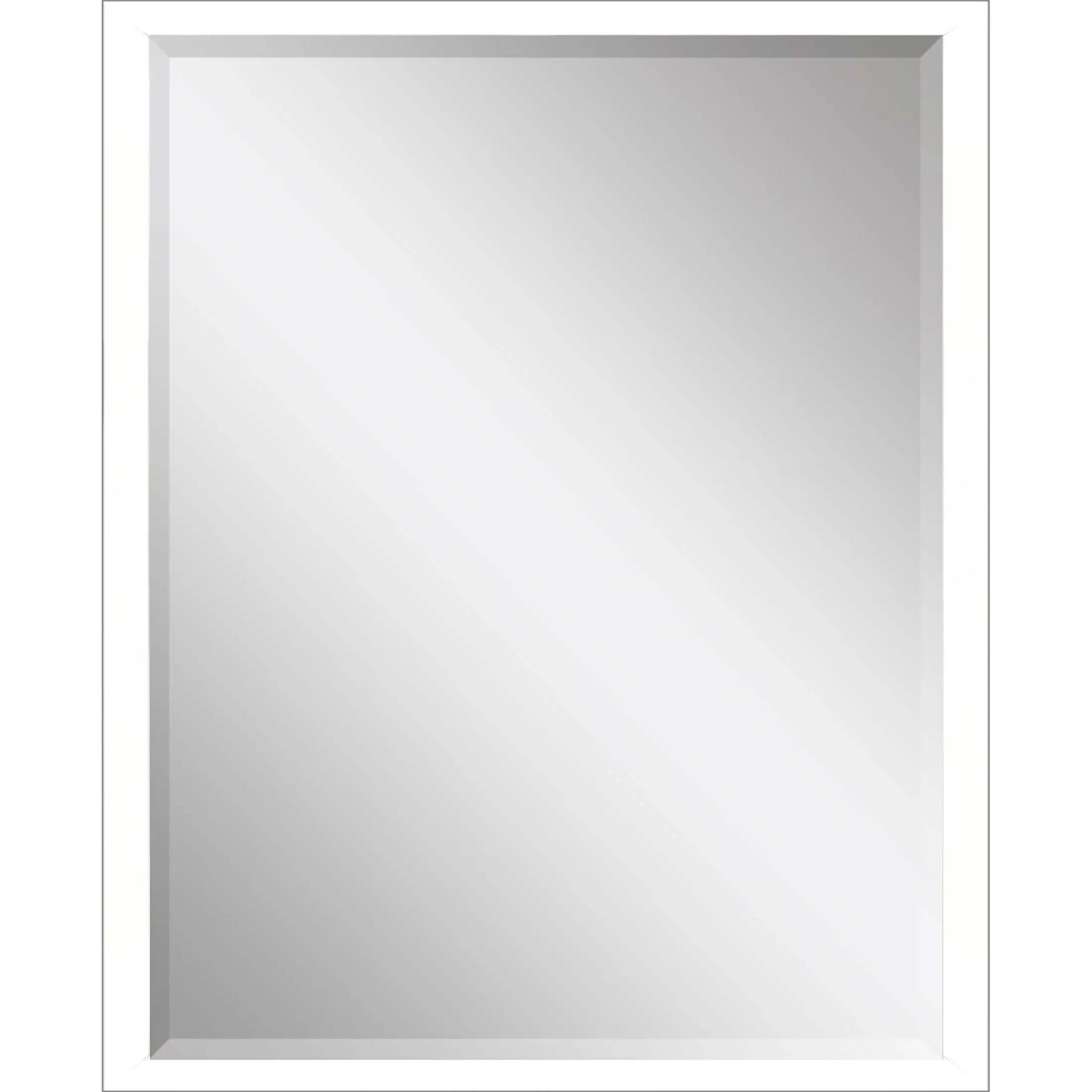 50" White Solid Wood Framed Accent Mirror - Homeroots - Flyclothing LLC