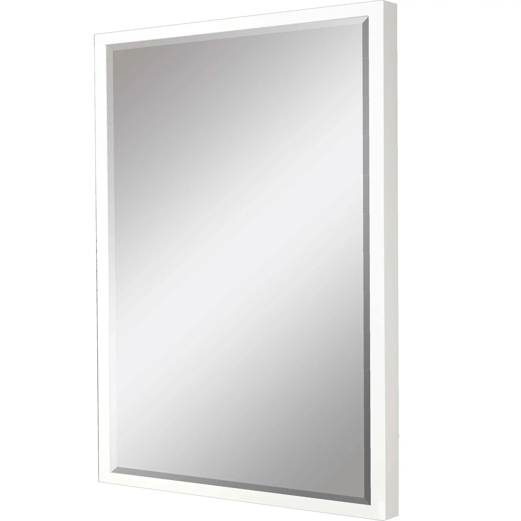 50" White Solid Wood Framed Accent Mirror - Homeroots - Flyclothing LLC