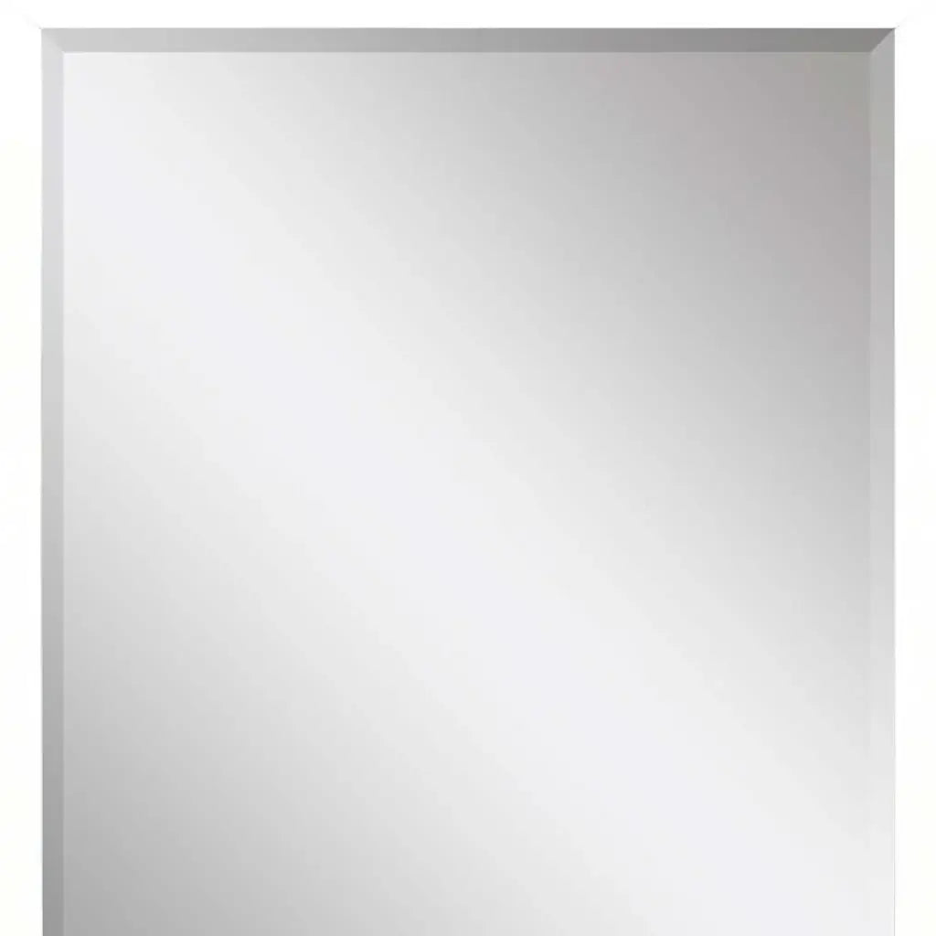 50" White Solid Wood Framed Accent Mirror - Homeroots - Flyclothing LLC