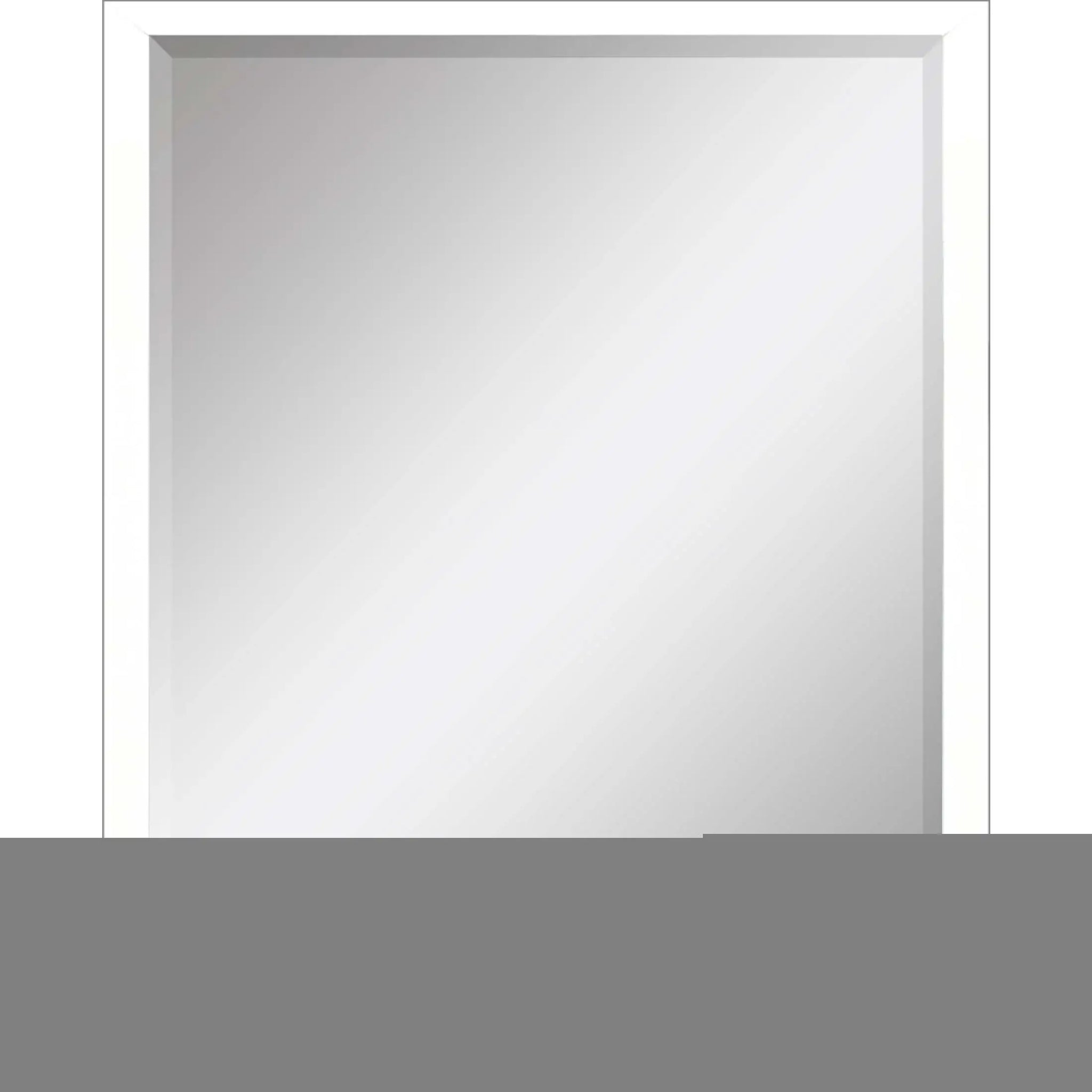 50" White Solid Wood Framed Accent Mirror - Homeroots - Flyclothing LLC