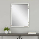 50" White Solid Wood Framed Accent Mirror - Homeroots - Flyclothing LLC