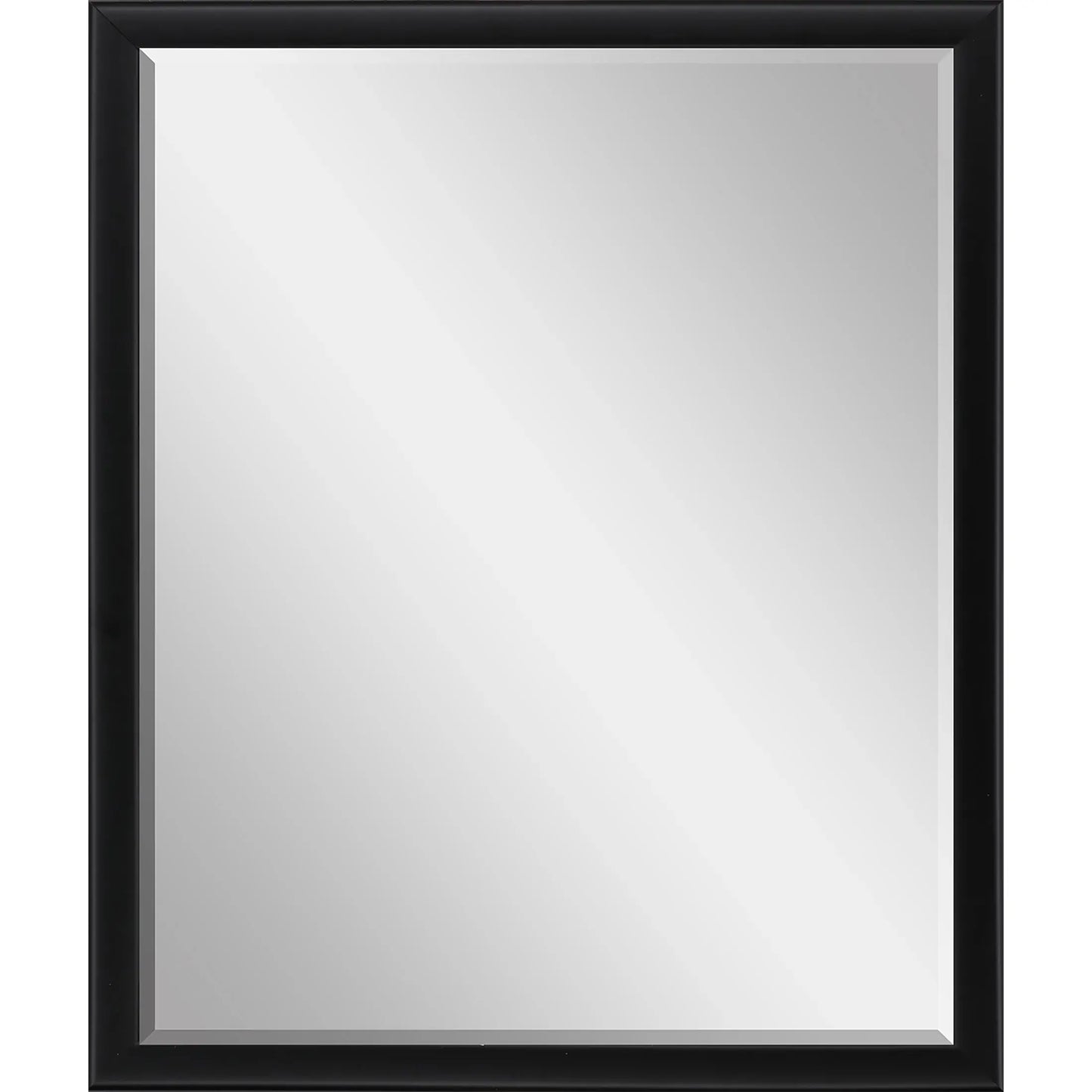 30" Black Solid Wood Framed Accent Mirror - Homeroots - Flyclothing LLC