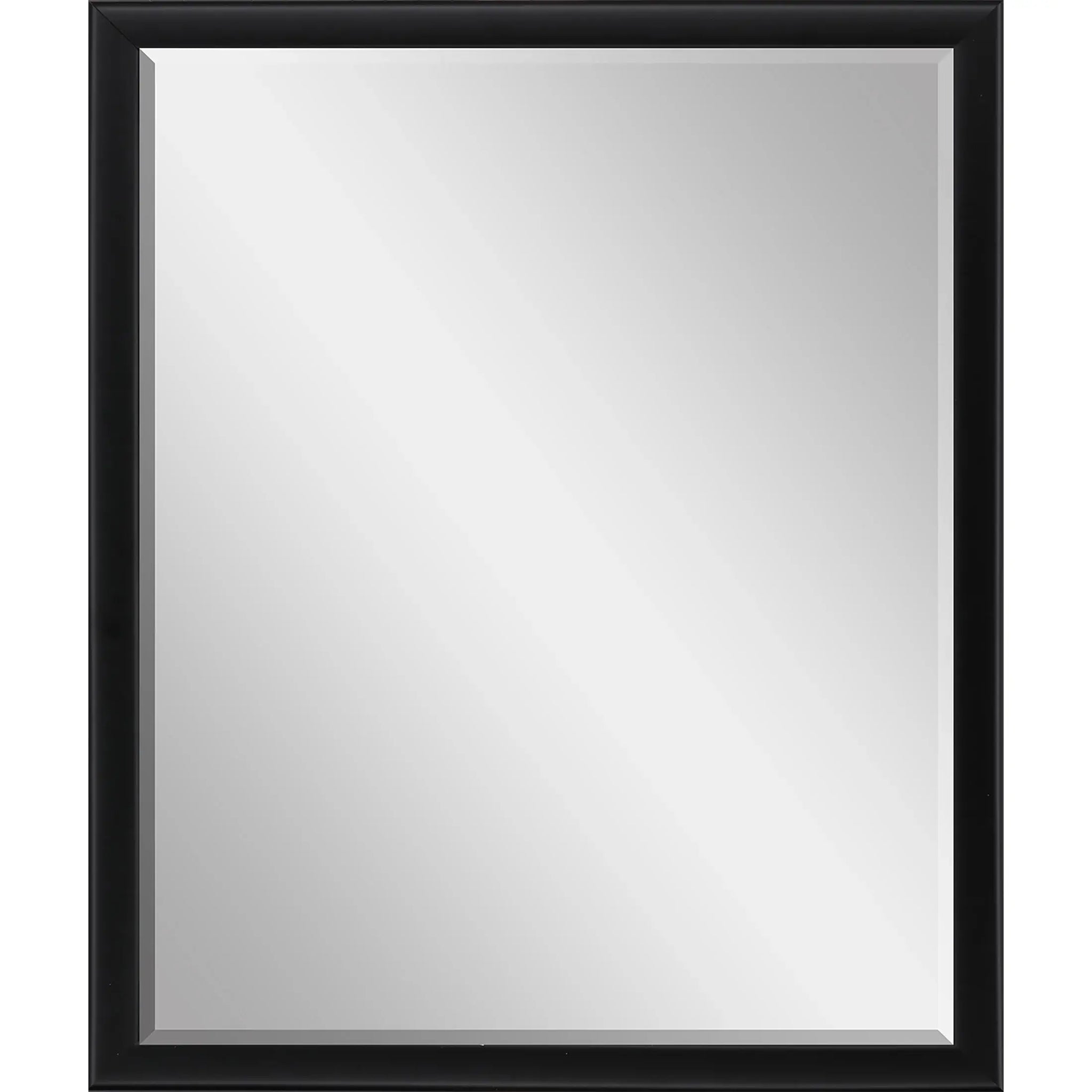 30" Black Solid Wood Framed Accent Mirror - Homeroots - Flyclothing LLC