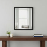 30" Black Solid Wood Framed Accent Mirror - Homeroots - Flyclothing LLC
