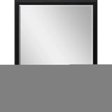 38" Black Solid Wood Framed Accent Mirror - Homeroots - Flyclothing LLC