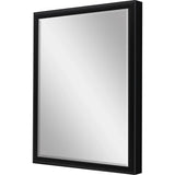38" Black Solid Wood Framed Accent Mirror - Homeroots - Flyclothing LLC