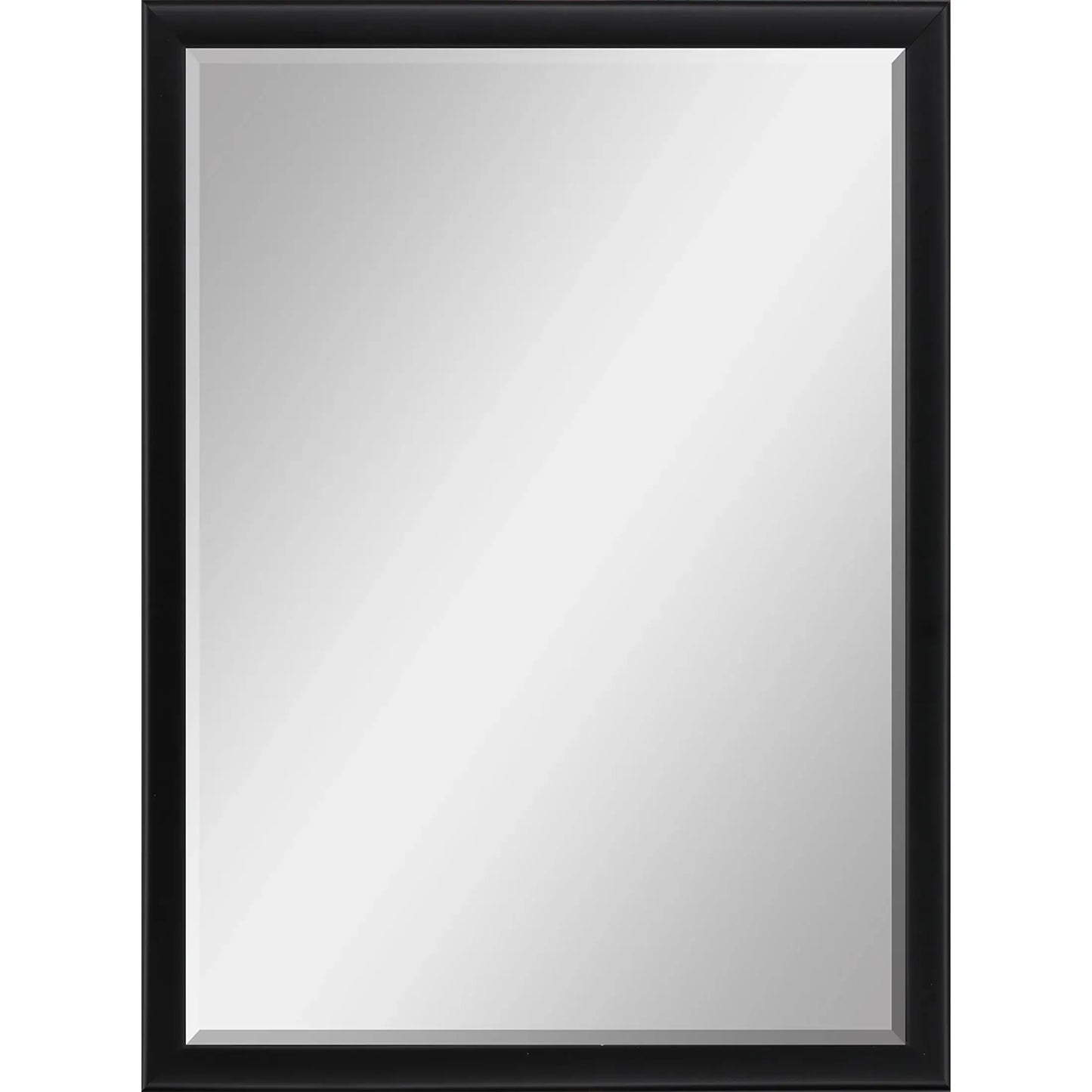 38" Black Solid Wood Framed Accent Mirror - Homeroots - Flyclothing LLC