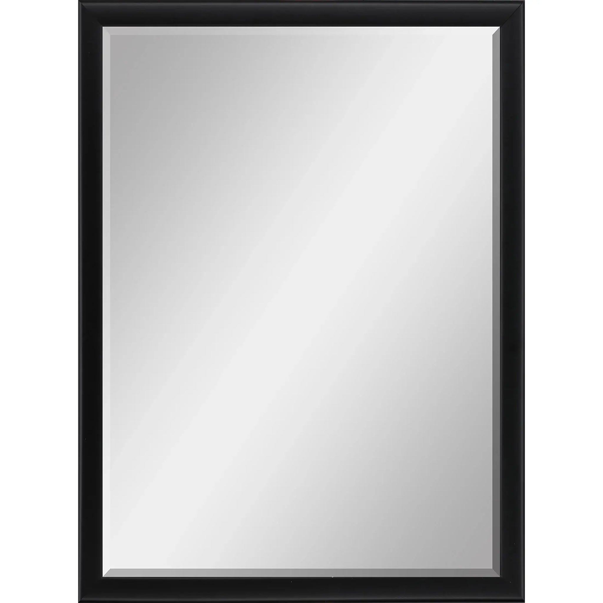 38" Black Solid Wood Framed Accent Mirror - Homeroots - Flyclothing LLC
