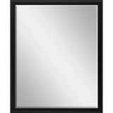 42" Black Solid Wood Framed Accent Mirror - Homeroots - Flyclothing LLC