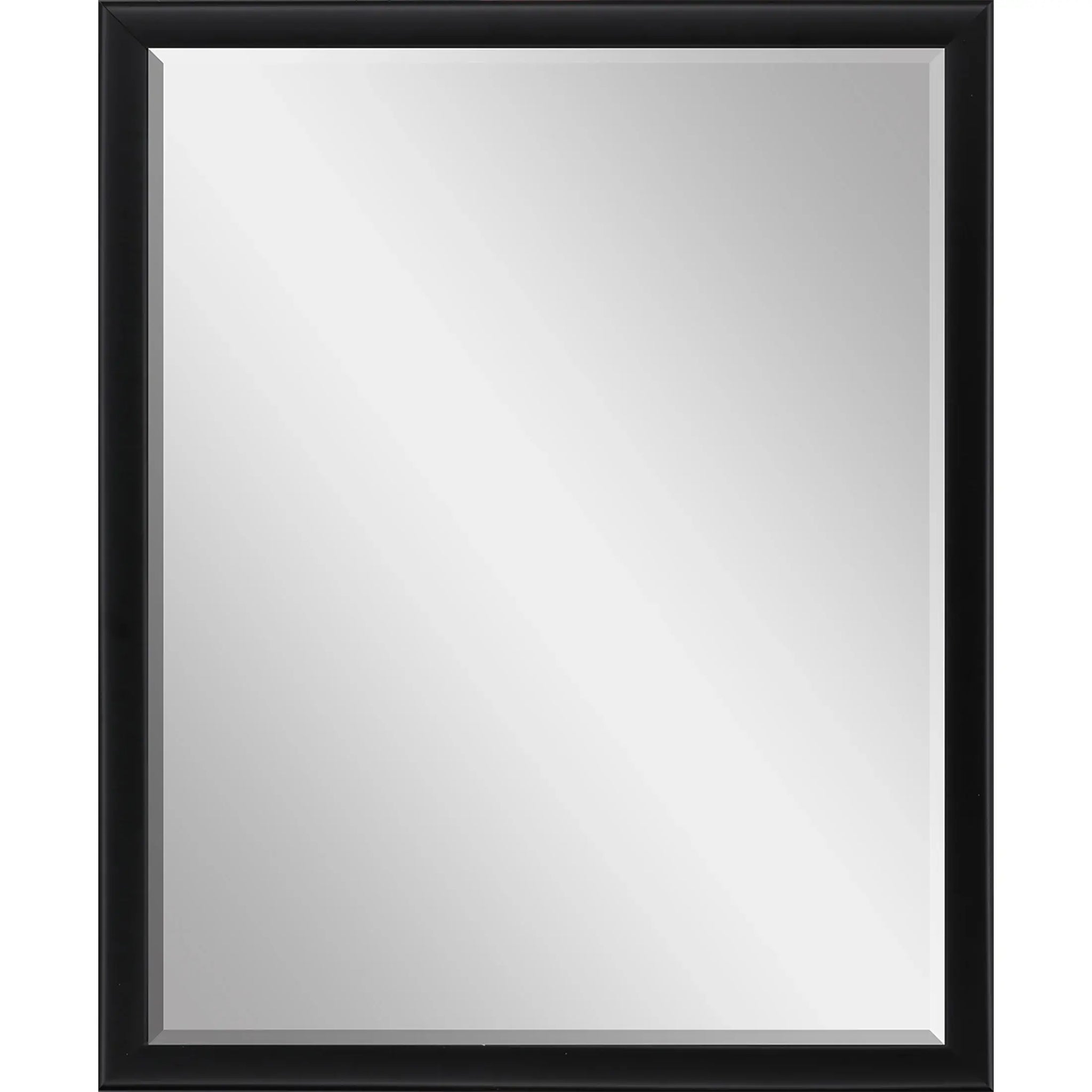 42" Black Solid Wood Framed Accent Mirror - Homeroots - Flyclothing LLC