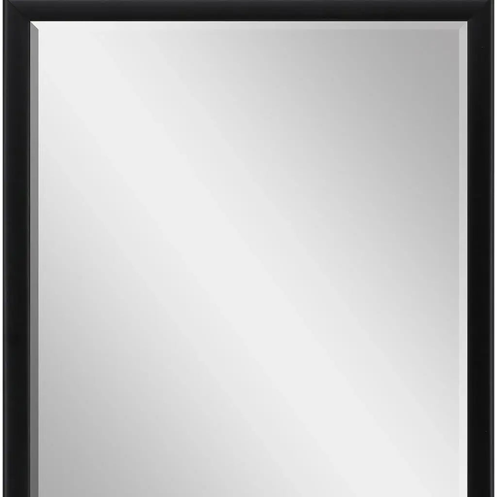 42" Black Solid Wood Framed Accent Mirror - Homeroots - Flyclothing LLC