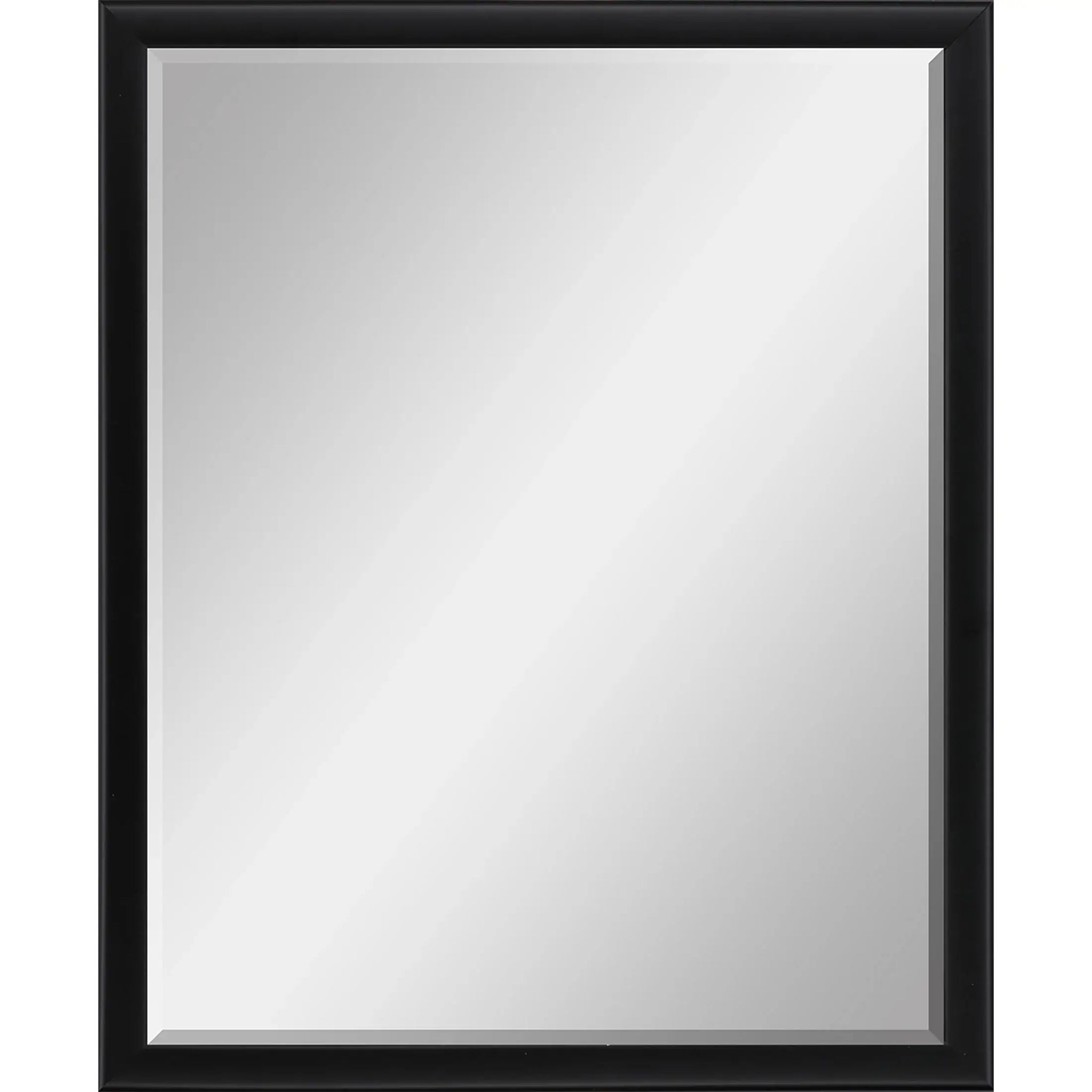 42" Black Solid Wood Framed Accent Mirror - Homeroots - Flyclothing LLC
