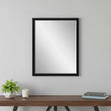 42" Black Solid Wood Framed Accent Mirror - Homeroots - Flyclothing LLC
