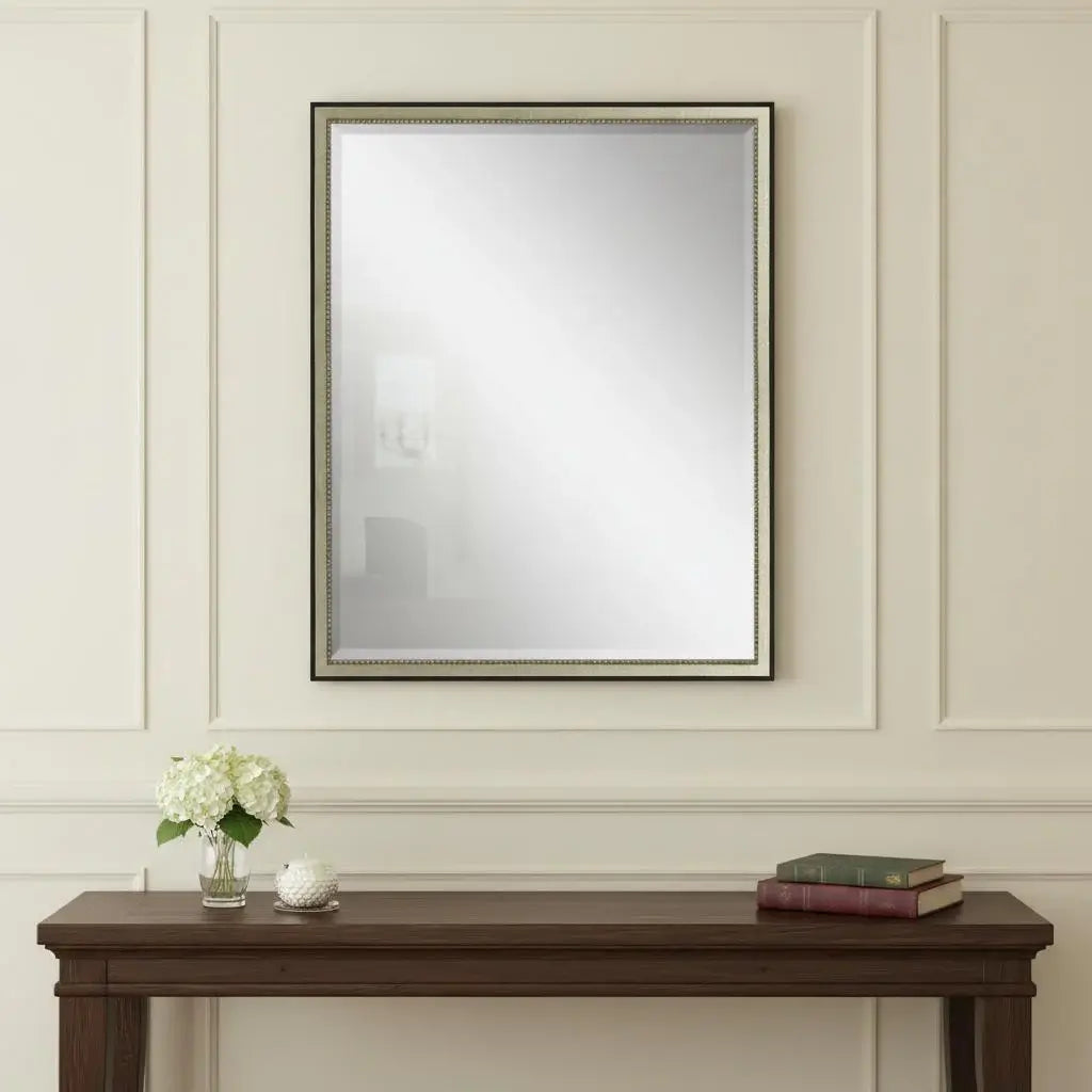 30" Silver Solid Wood Framed Accent Mirror - Homeroots - Flyclothing LLC