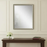 30" Silver Solid Wood Framed Accent Mirror - Homeroots - Flyclothing LLC