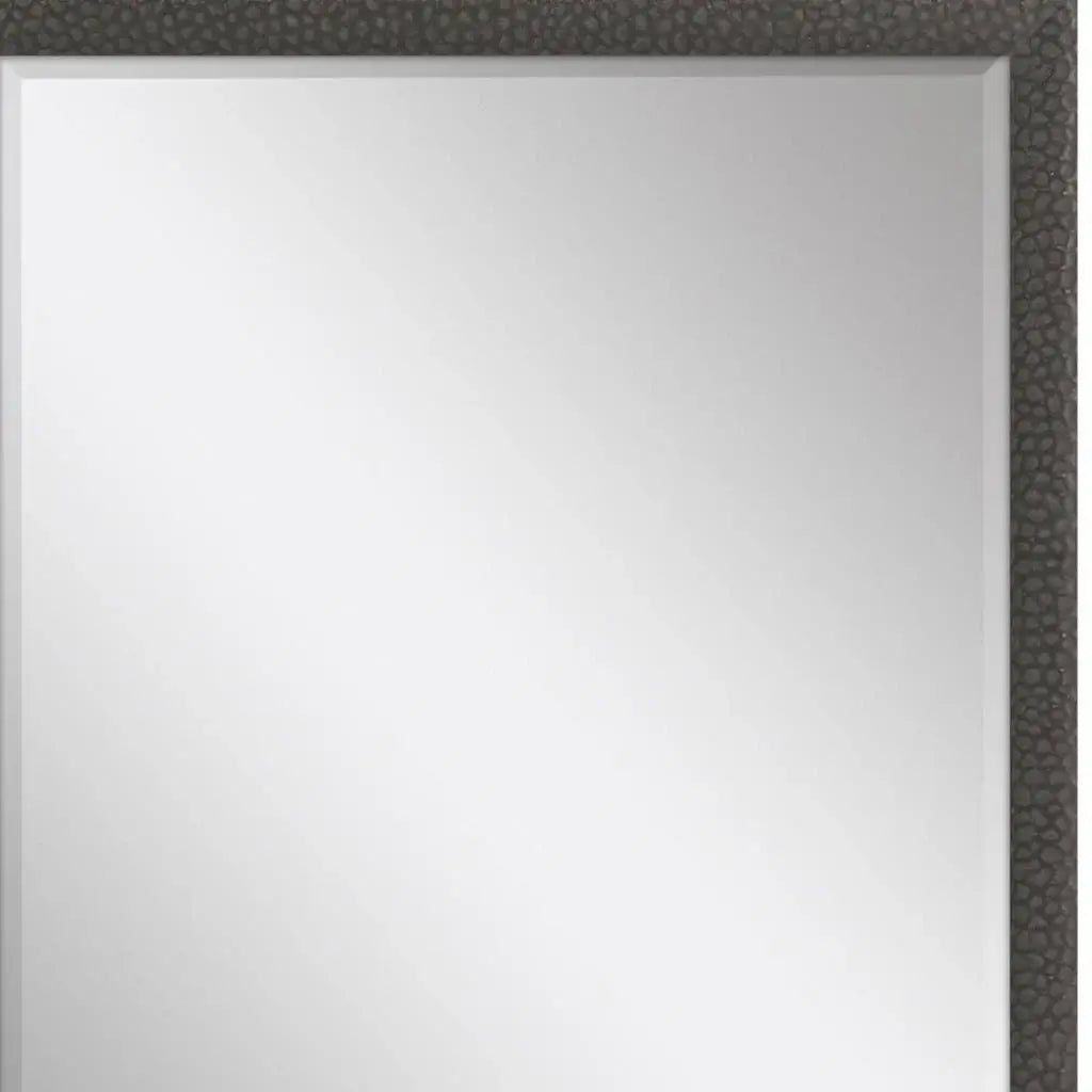 39" Dark Brown Solid Wood Framed Accent Mirror - Homeroots - Flyclothing LLC
