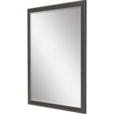 43" Dark Brown Solid Wood Framed Accent Mirror - Homeroots - Flyclothing LLC