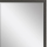51" Dark Brown Solid Wood Framed Accent Mirror - Homeroots - Flyclothing LLC