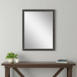 51" Dark Brown Solid Wood Framed Accent Mirror - Homeroots - Flyclothing LLC