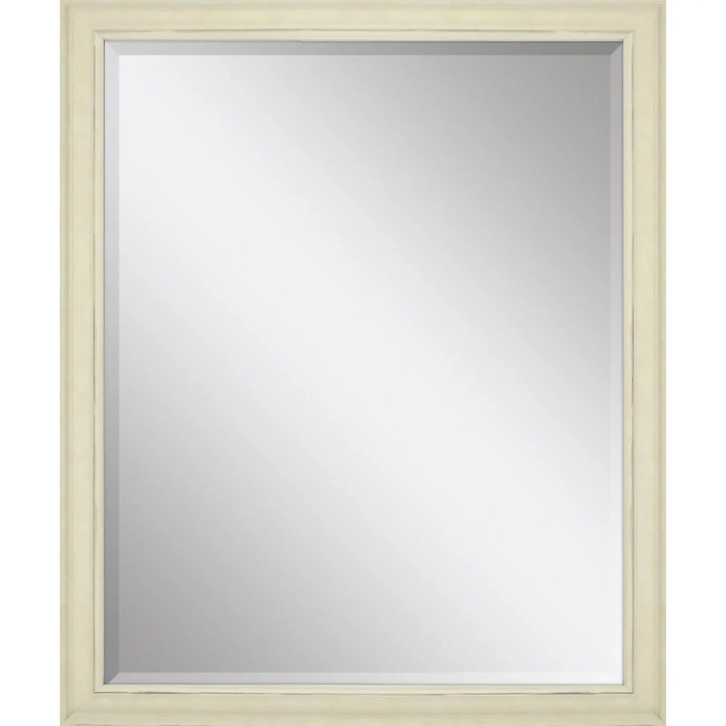 32" White Solid Wood Framed Accent Mirror - Homeroots - Flyclothing LLC