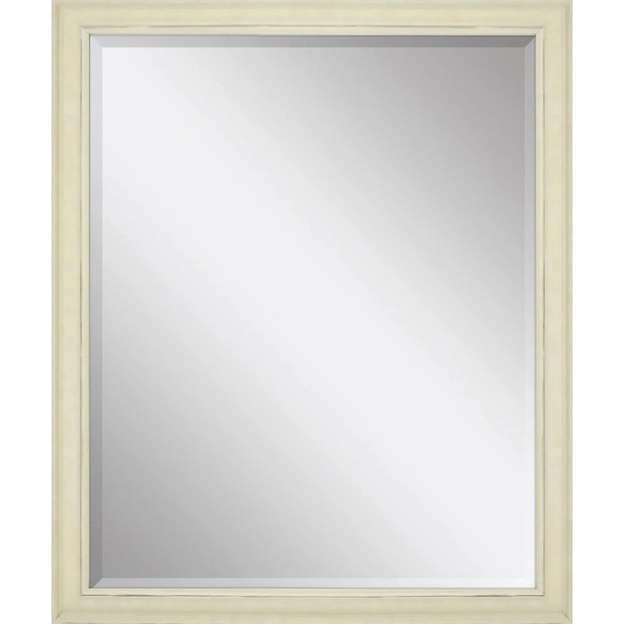 32" White Solid Wood Framed Accent Mirror - Homeroots - Flyclothing LLC