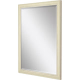32" White Solid Wood Framed Accent Mirror - Homeroots - Flyclothing LLC