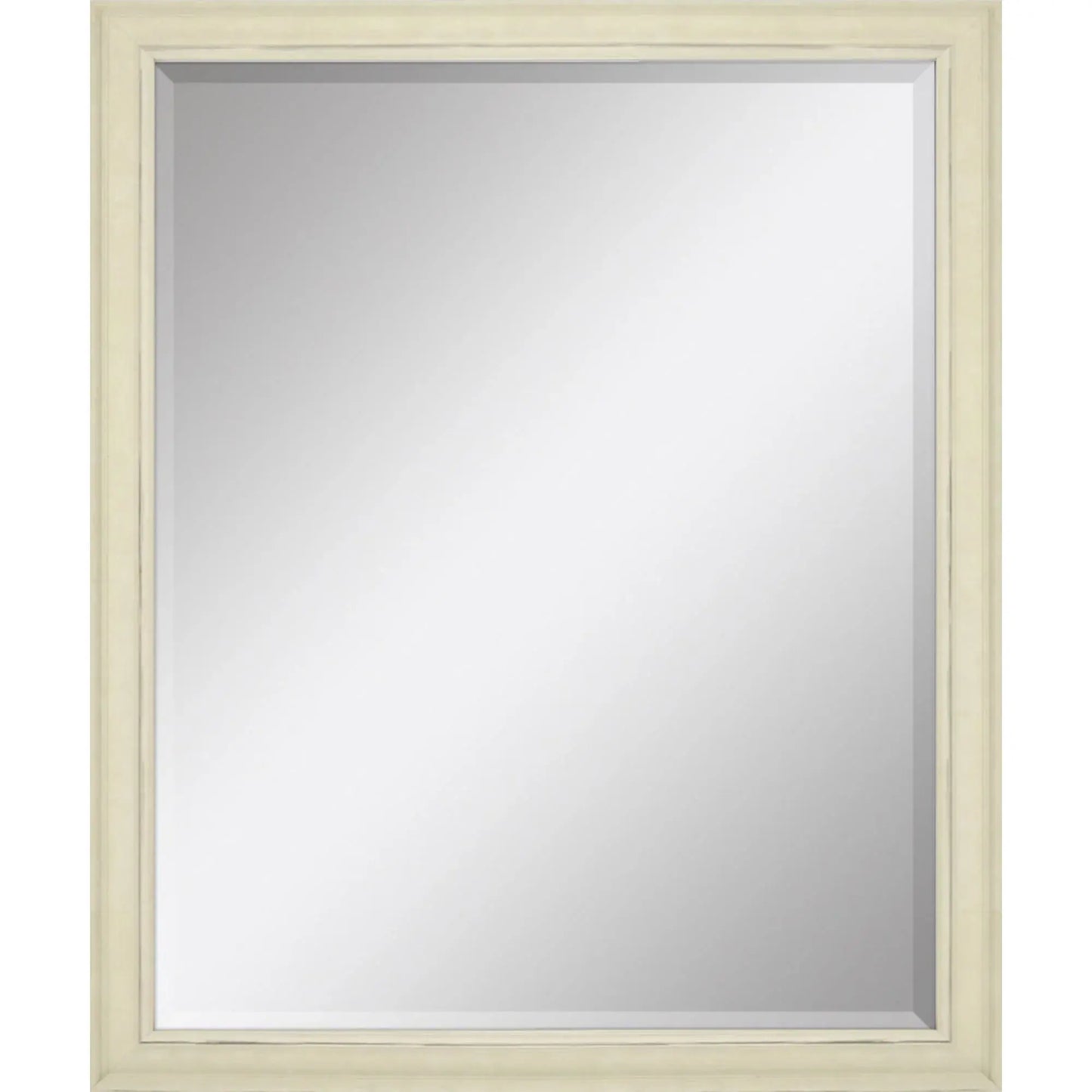 32" White Solid Wood Framed Accent Mirror - Homeroots - Flyclothing LLC