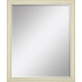32" White Solid Wood Framed Accent Mirror - Homeroots - Flyclothing LLC