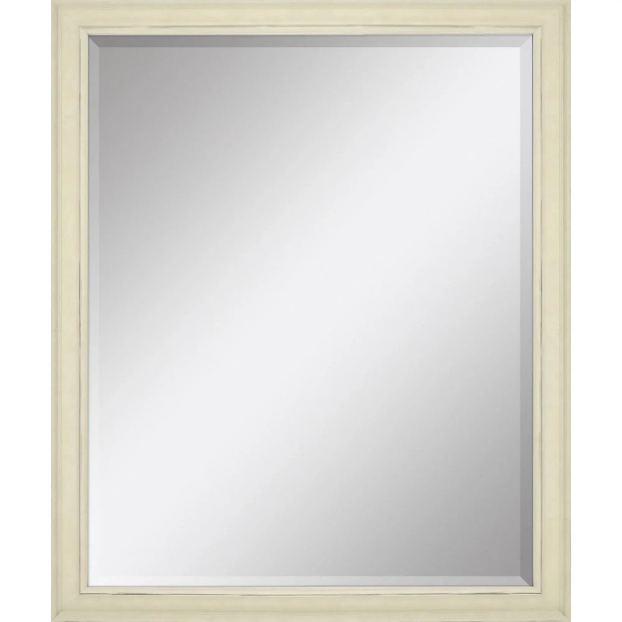 32" White Solid Wood Framed Accent Mirror - Homeroots - Flyclothing LLC