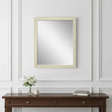 32" White Solid Wood Framed Accent Mirror - Homeroots - Flyclothing LLC