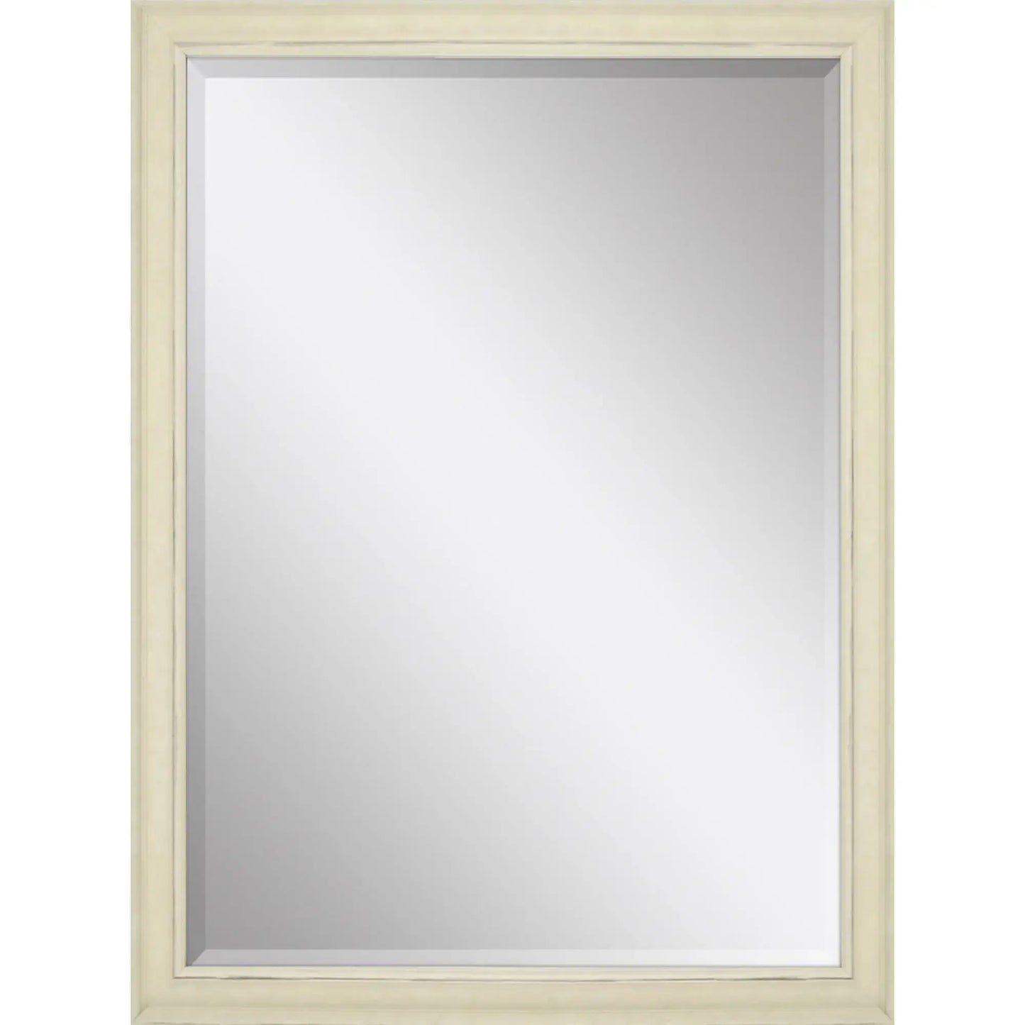 40" White Solid Wood Framed Accent Mirror - Homeroots - Flyclothing LLC
